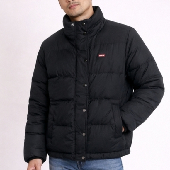 Levi's Other - Levi's Size M Charcoal Jacket with Red Logo
